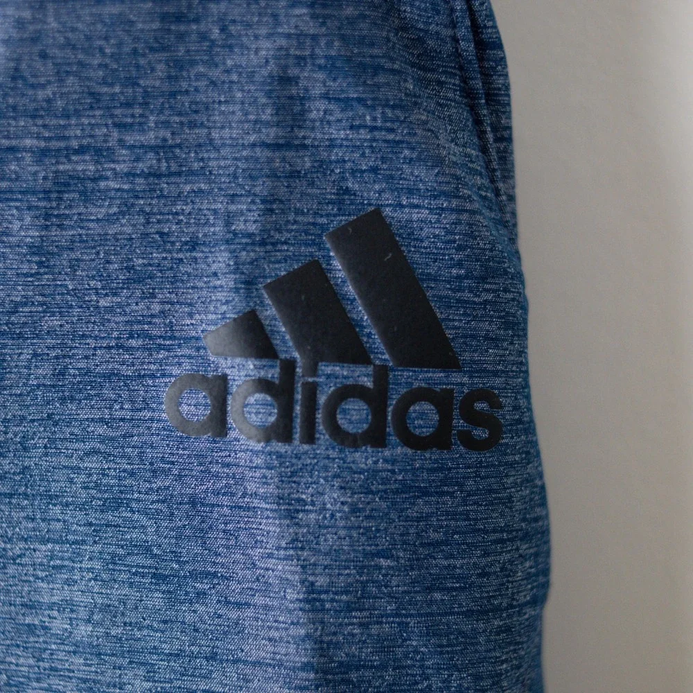 Adidas Axis Shorts Mens Medium Blue Heathered Athletic Gym Training Running